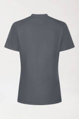 COMFY FLEX Stretch Shirt Damen - Stehkragen steingrau