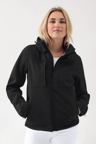 Softshell Veste mixte - à capuche noir
