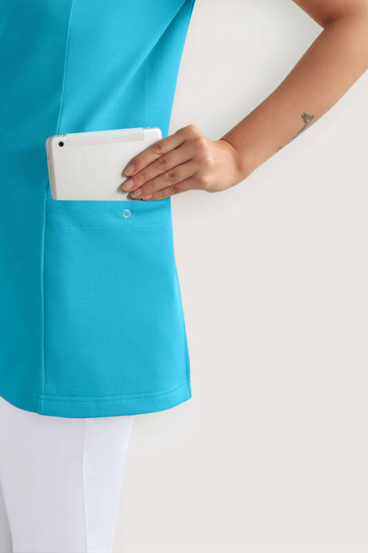 COMFY FLEX Stretch Schlupfkasack Damen - Herzausschnitt türkis