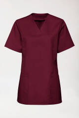 Stretch Schlupfkasack Damen - V-Ausschnitt bordeaux