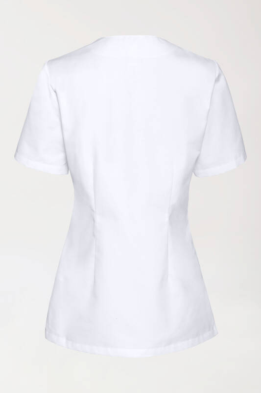 Stretch Schlupfkasack Damen - V-Ausschnitt weiß