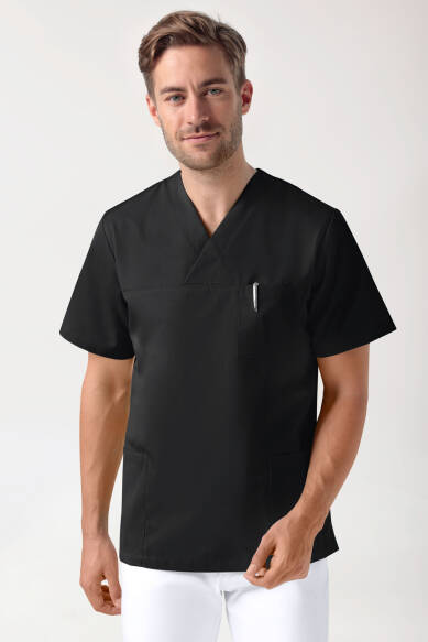 Tunique Stretch Homme - Décolleté V noir