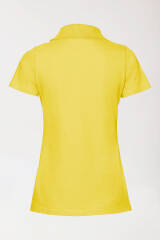 T-shirt Stretch Femme - Col polo jaune