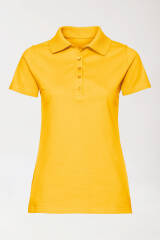 Stretch shirt dames - polokraag zonnegeel