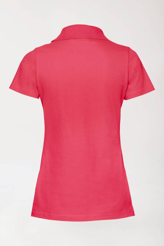 Stretch shirt dames - polokraag lipstick