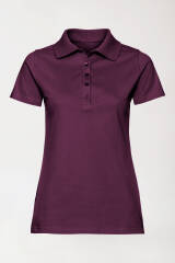 Stretch shirt dames - polokraag pruimen