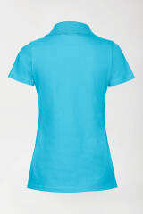 Stretch shirt dames - polokraag turquoise
