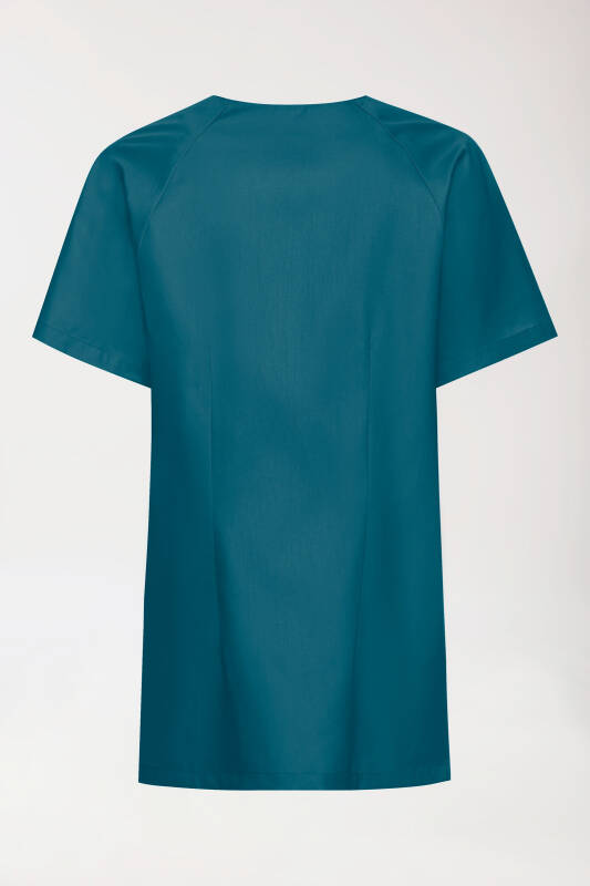 Kasack Damen - Druckknopfleiste petrol