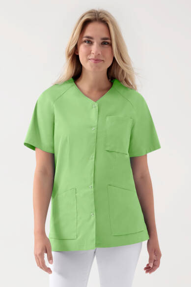 LA Blouse médicale femme - patte pressions vert pomme