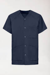 Kasack Herren - Druckknopfleiste navy