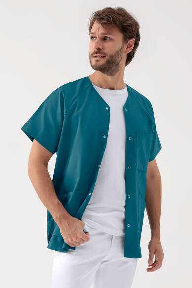 DER Kasack-Kasack Herren - durchgeknöpft petrol