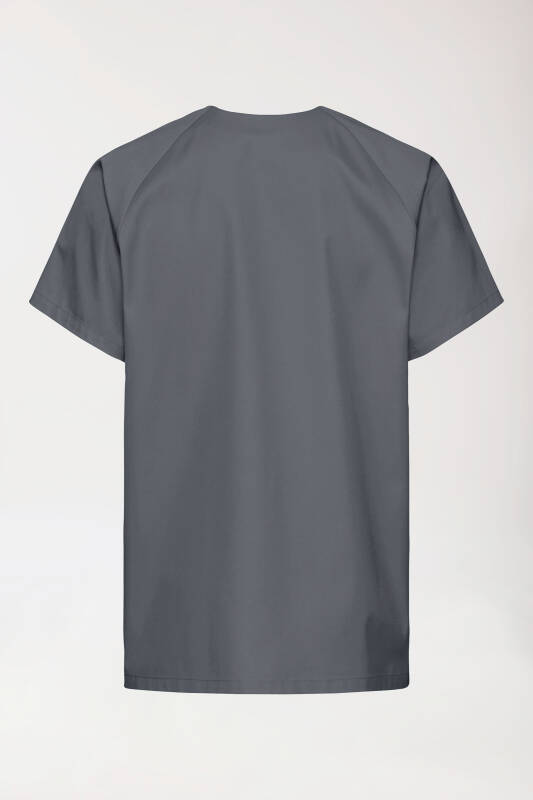 Kasack Herren - Druckknopfleiste steingrau