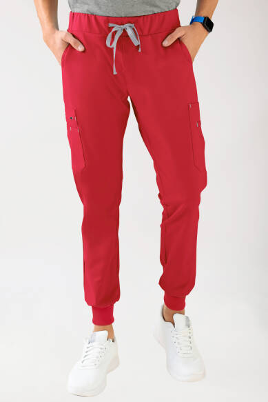 Stretch Hose Herren - im Jogpants Style hellrot