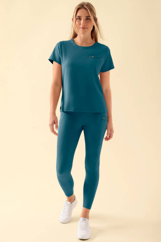 KAERE Leggings Damen - super elastisch petrol