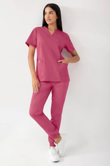 GREEN Tunique Stretch Femme - Décolleté V bois de rose