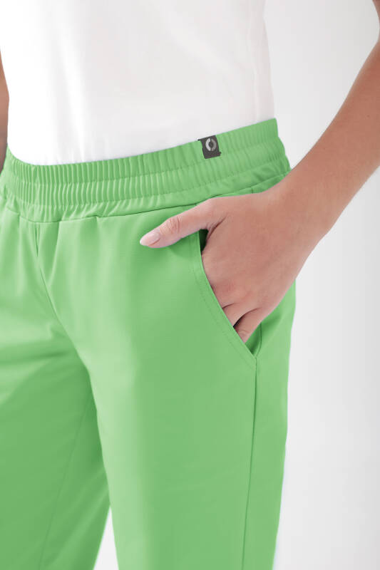 JUST STRONG Broek dames - elastische boordappelgroen
