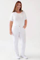 Pantalon 5 poches Homme - look jean blanc
