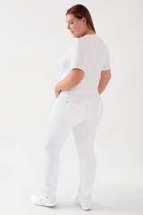 5-Pocket Hose Damen - Jeanslook weiß