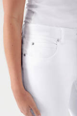 5-pocket broek dames - jeans look wit
