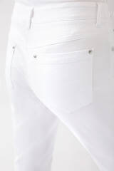 5-pocket broek dames - jeans look wit