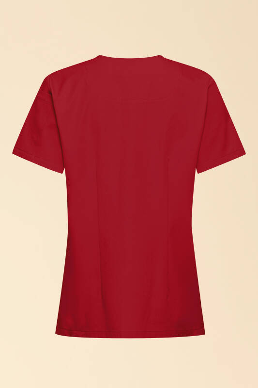 KAERE Schlupfkasack Damen - V-Ausschnitt rot