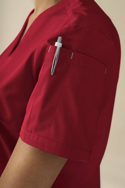 KAERE Schlupfkasack Damen - V-Ausschnitt rot