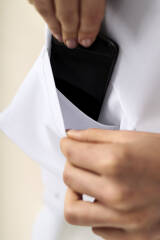 KAERE Schlupfkasack Damen - V-Ausschnitt weiß