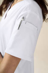 KAERE oversteektuniek dames - V-hals wit