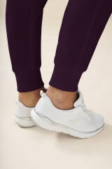 KAERE broek dames - zoom met elastische boord en beenzak pruimen