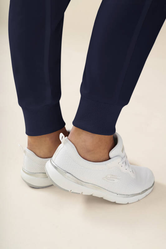 KAERE Hose Damen - Saumbündchen mit Beintaschen navy