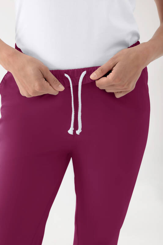 CORE broek uniseks - hoge boord berry