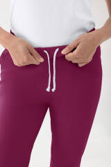 CORE broek uniseks - hoge boord berry