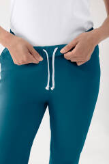 CORE Pantalon mixte - Taille haute vert pétrole