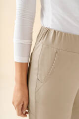 KAERE broek dames - zoom met elastische boord zonder beenzak zand