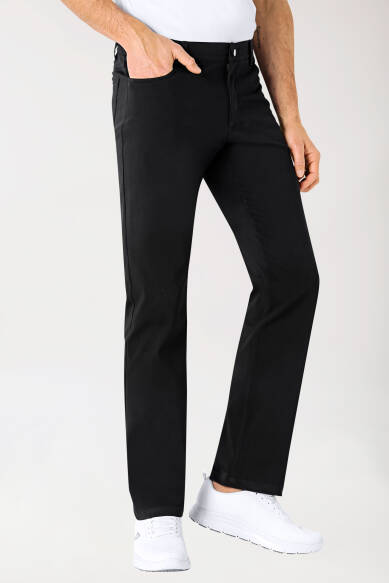 Stretch 5-Pocket Hose Herren - gerades Bein schwarz